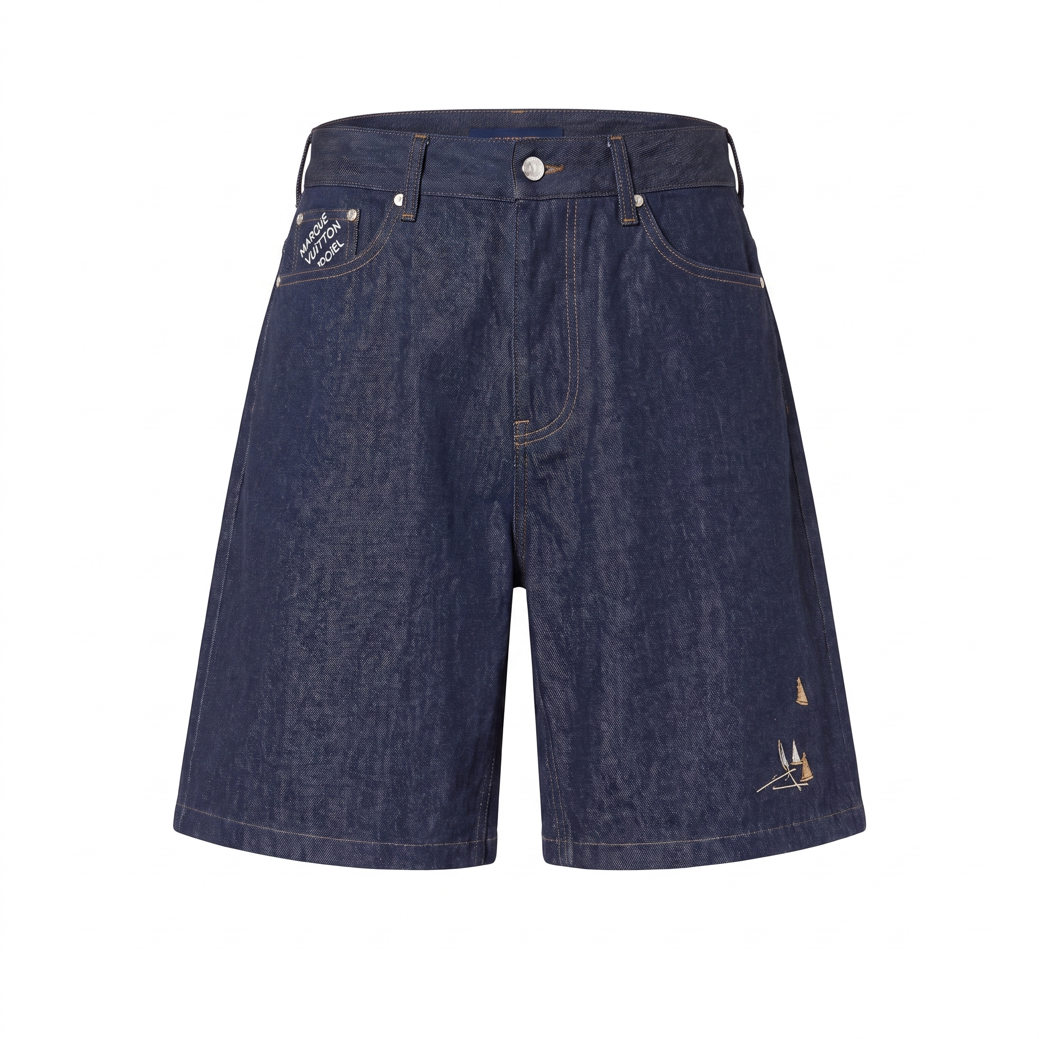 Lv Dark Denim Shorts