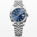 Rolex Datejust 41 White Gold/Steel Bright Blue Index Dial Fluted Bezel Jubilee Bracelet 126334 - BRAND NEW