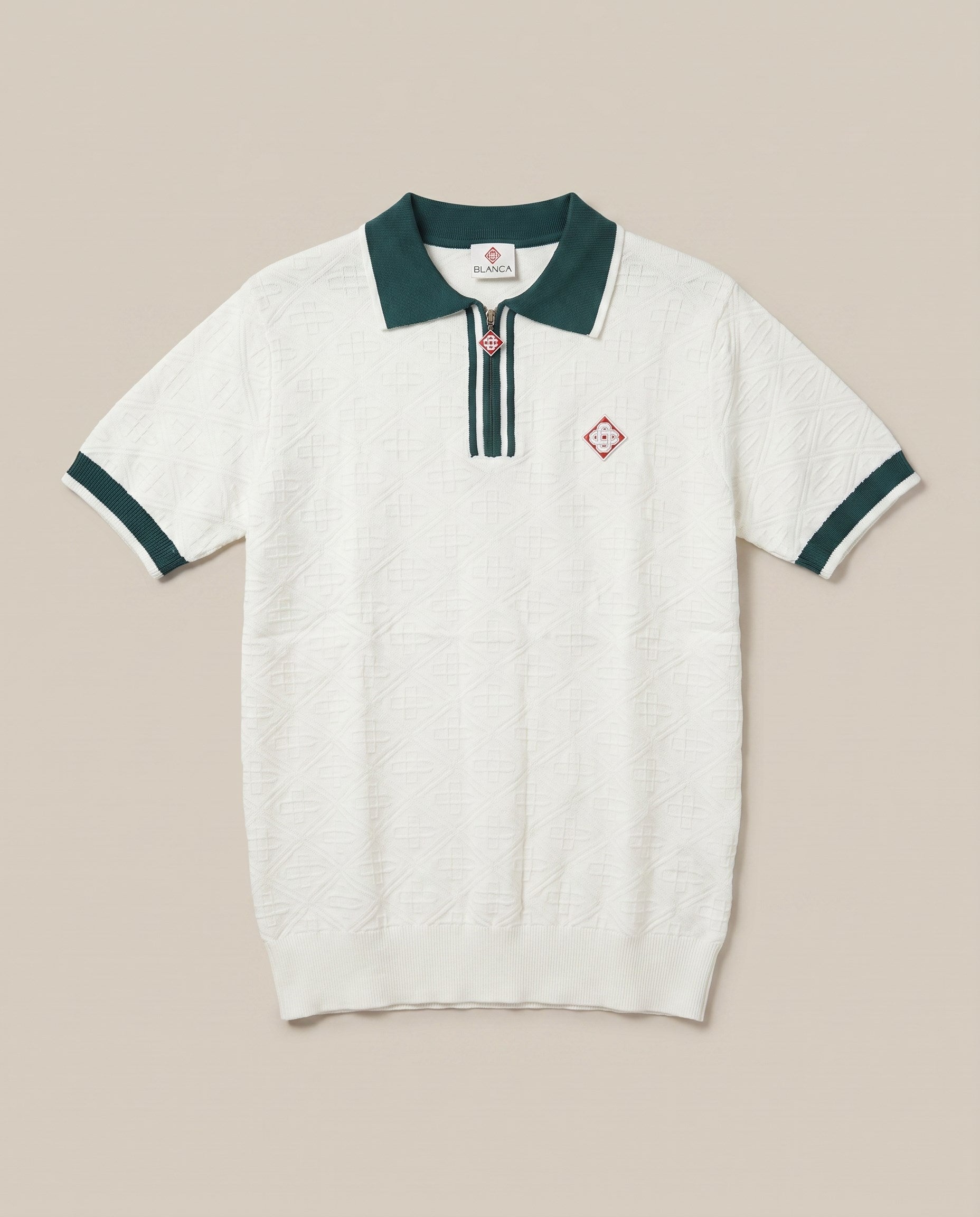 Casablanca White/Green Polo