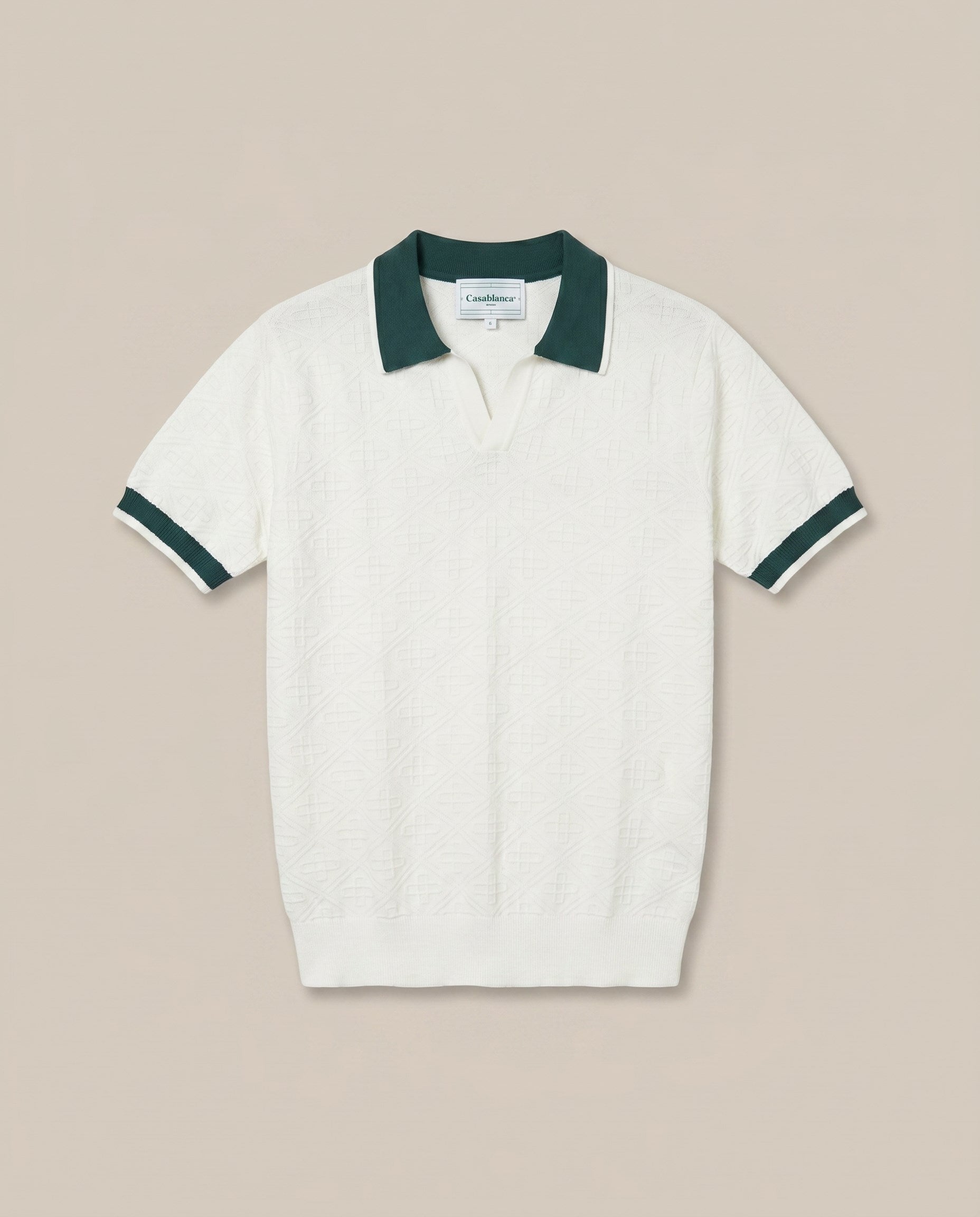 Casablanca White/Green Polo (back)