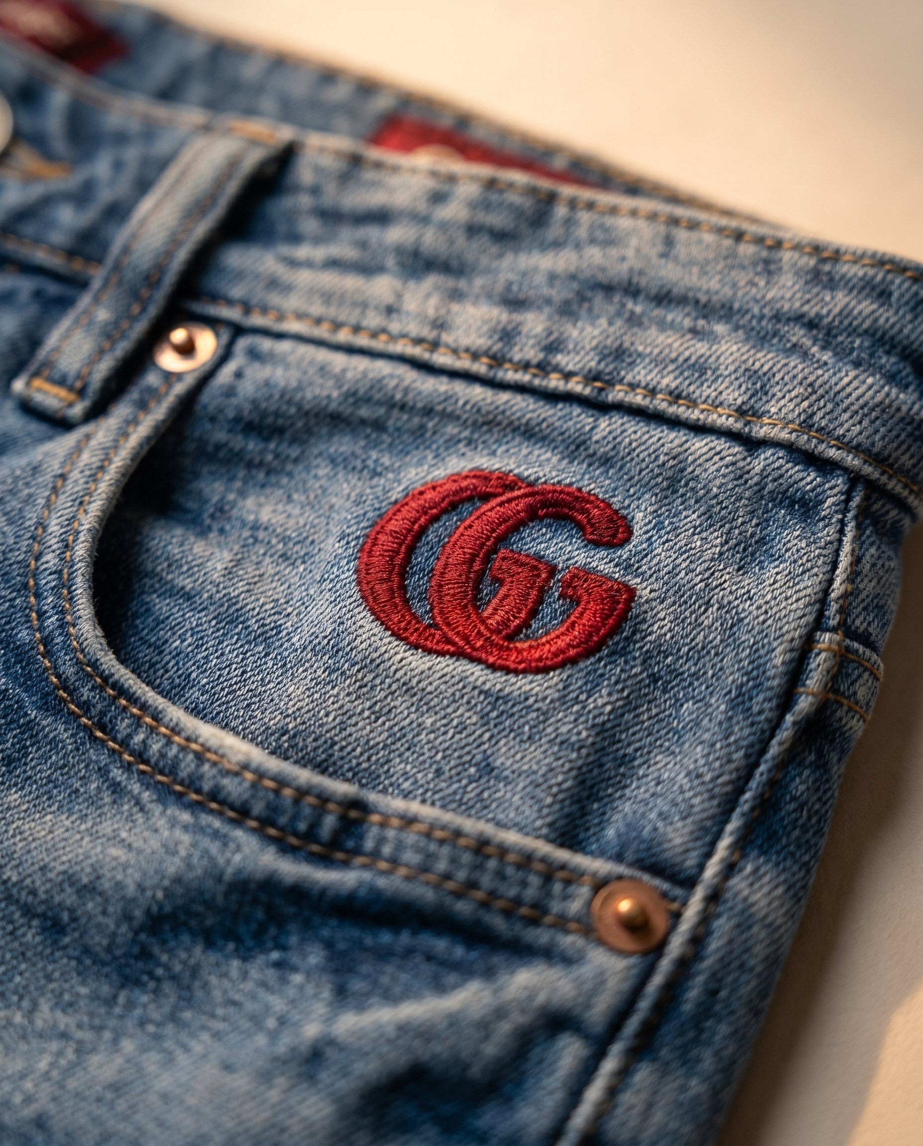 Gucci Blue Jeans (detail)