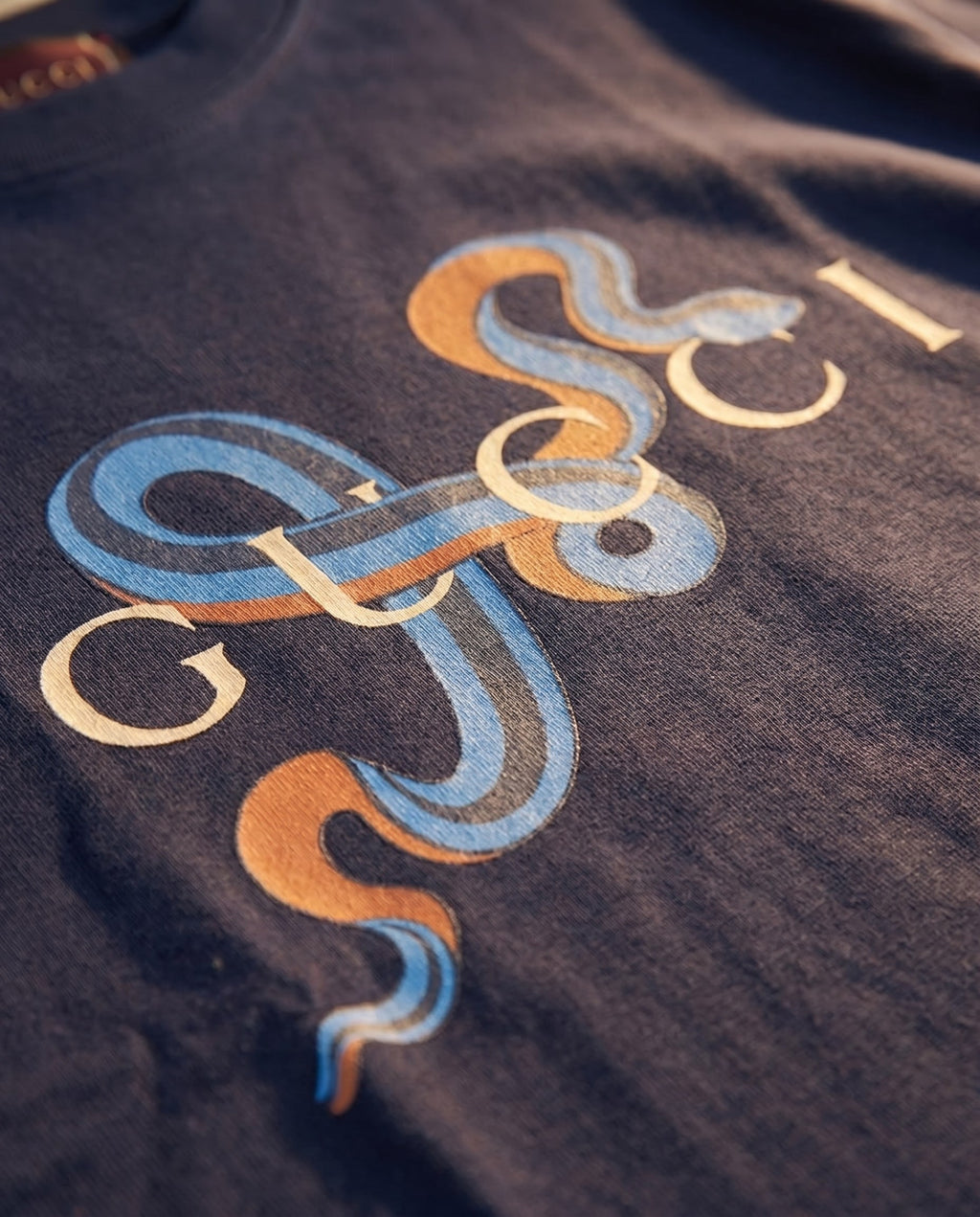 Gucci Navy Tee (detail)