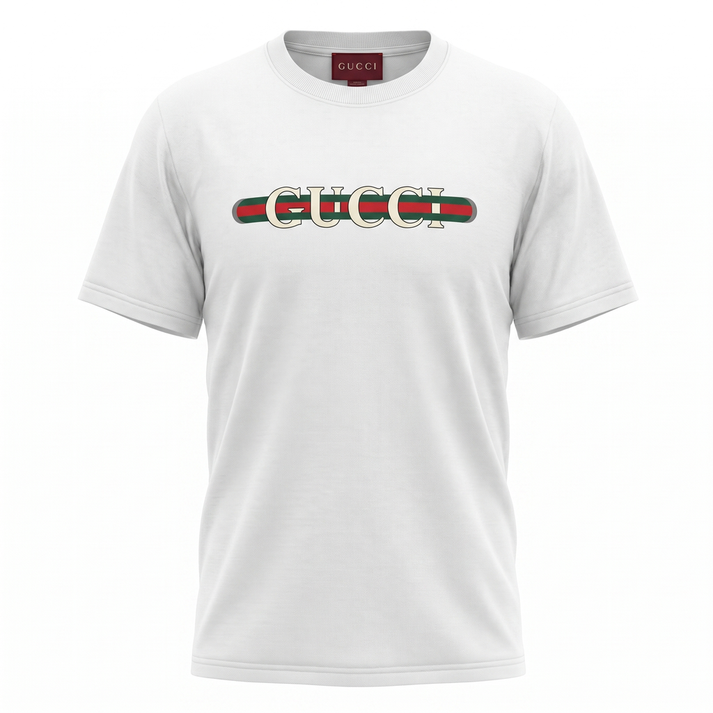 Gucci White Logo Tee