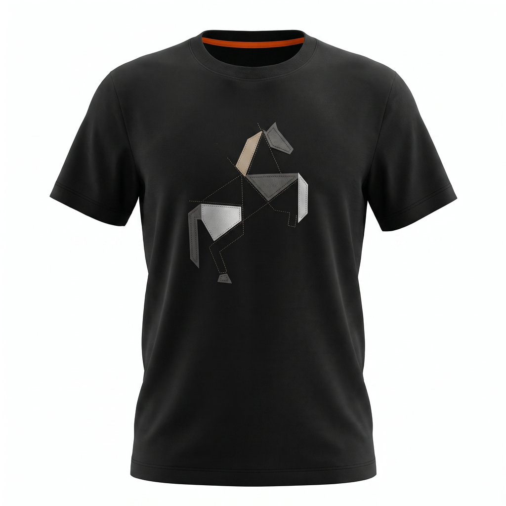 Hermes Black Graphic Tee