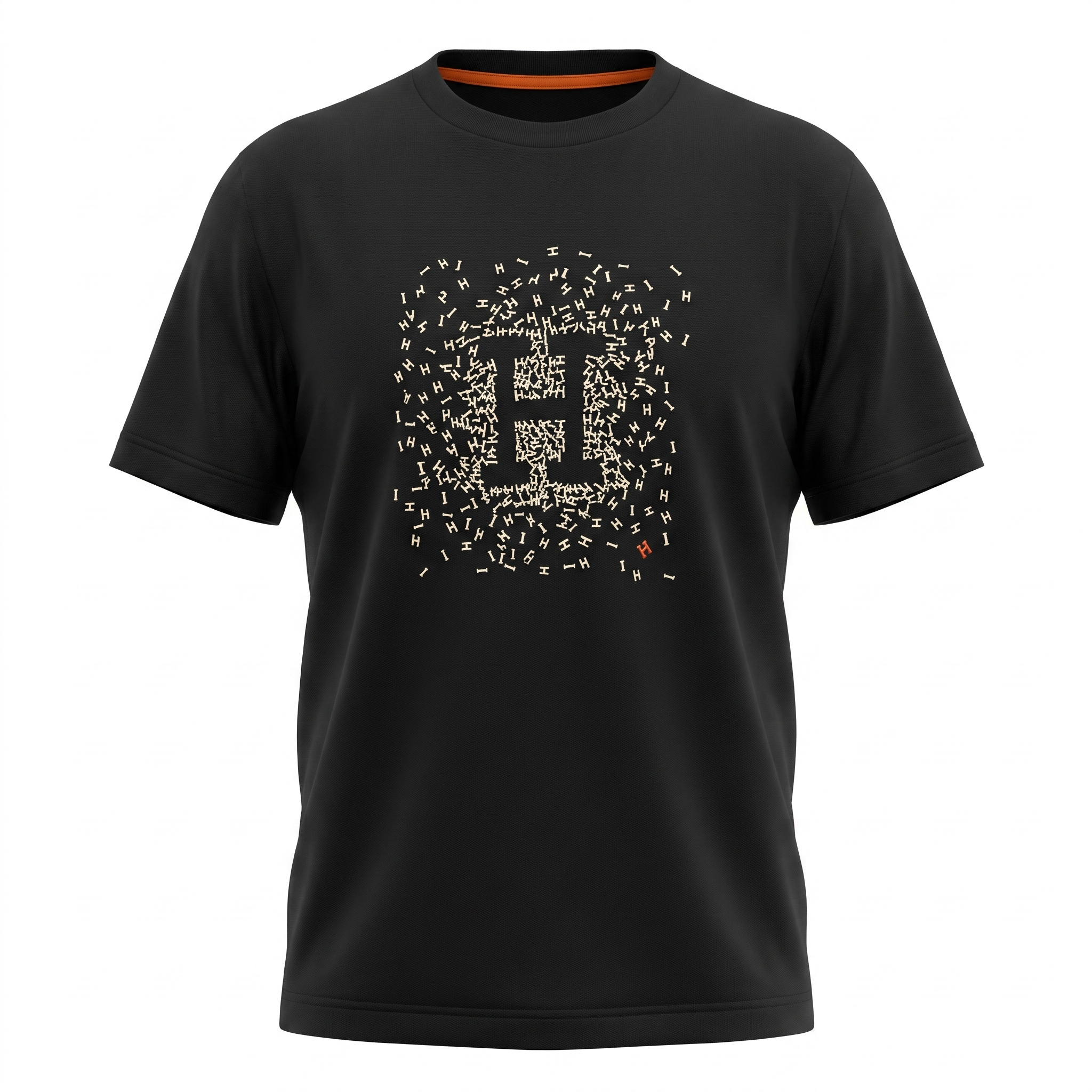 Hermes Black Graphic Tee H Logo