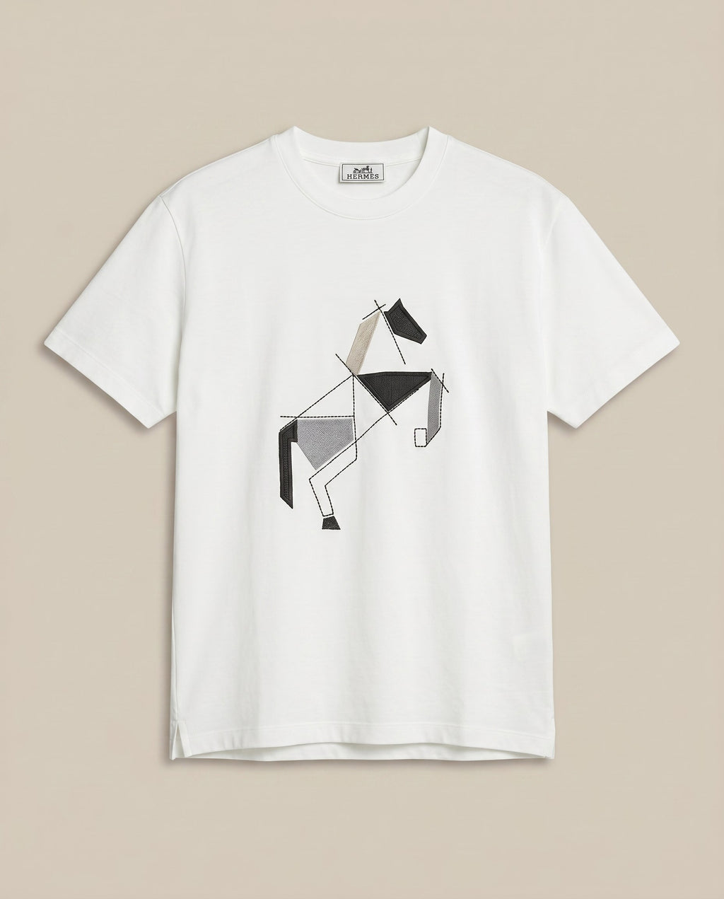 Hermes White Graphic Tee (#1)