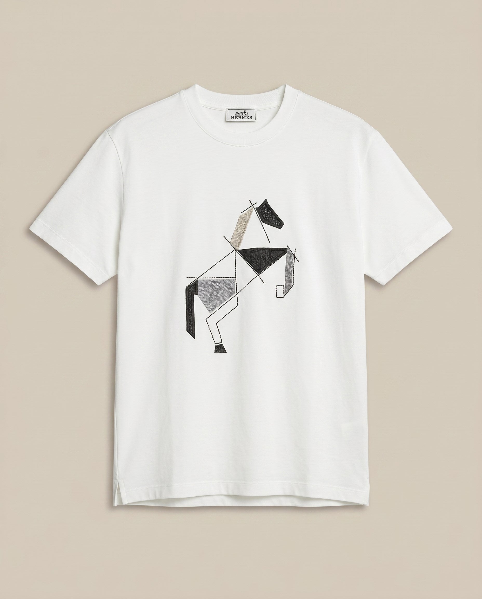 Hermes White Graphic Tee (#1)