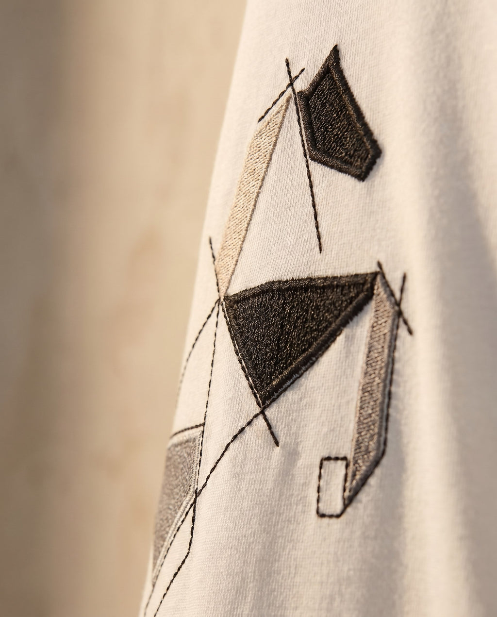 Hermes White Graphic Tee (#1) (detail)