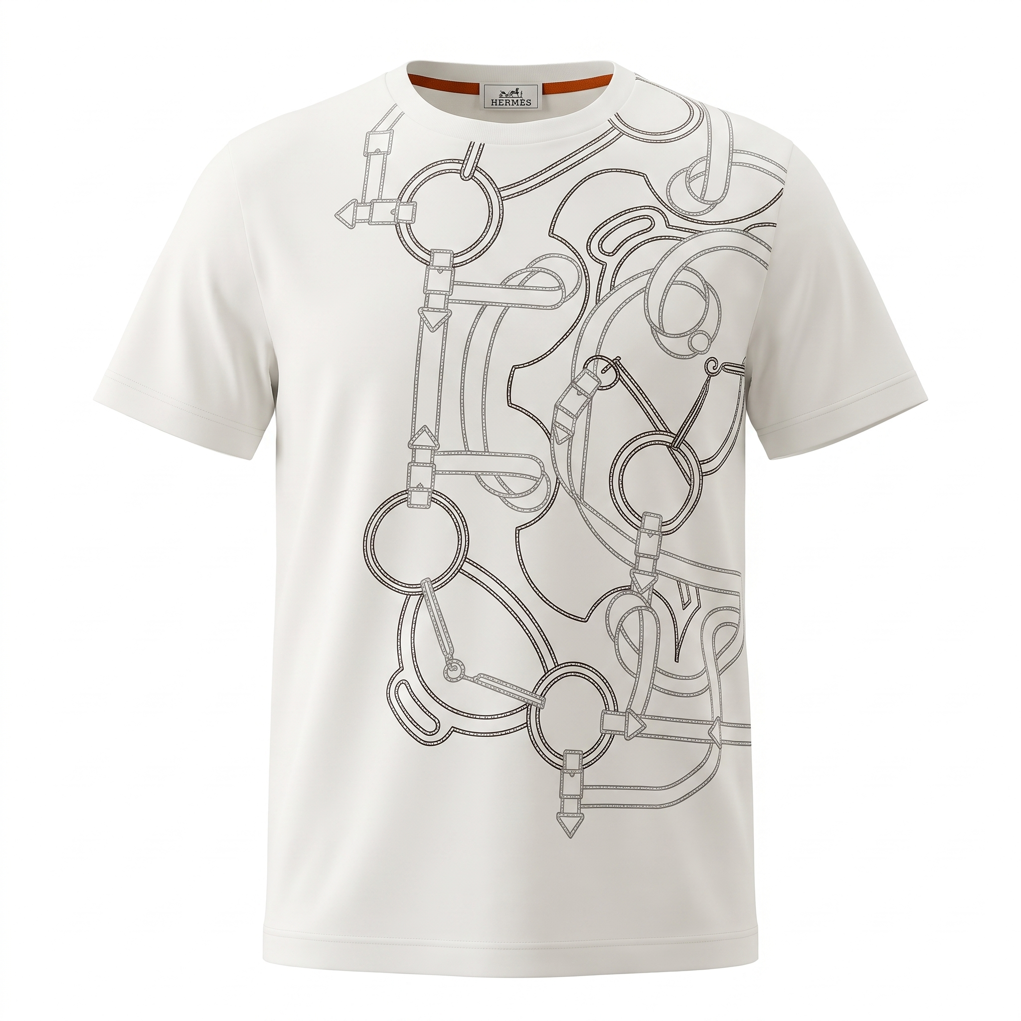 Hermes White Graphic Tee 2
