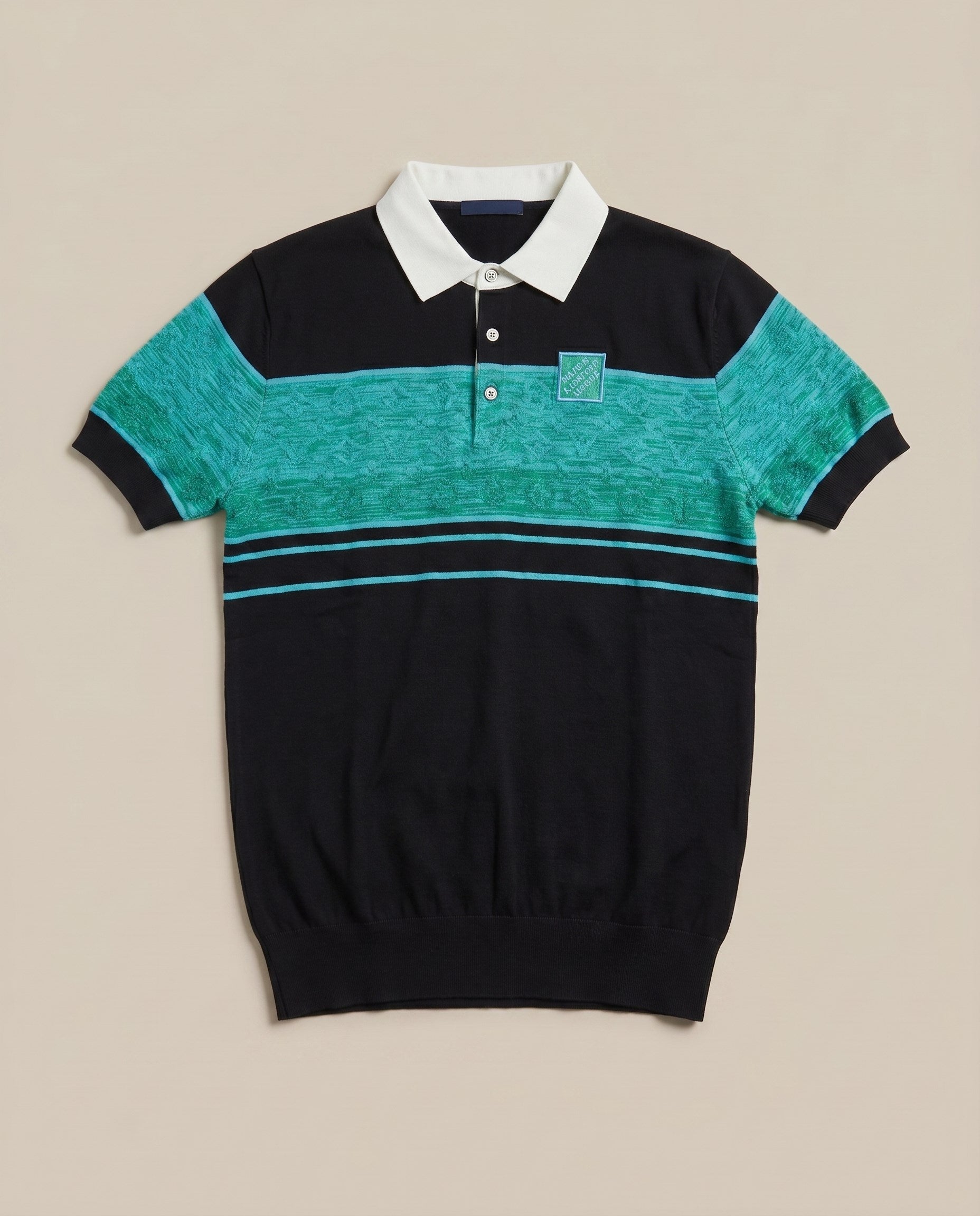 Louis Vuitton Black/Mint Green Polo