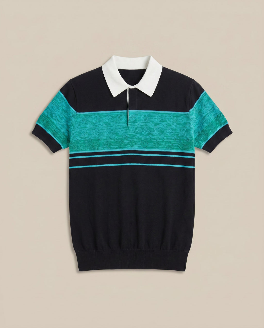 Louis Vuitton Black/Mint Green Polo (back)