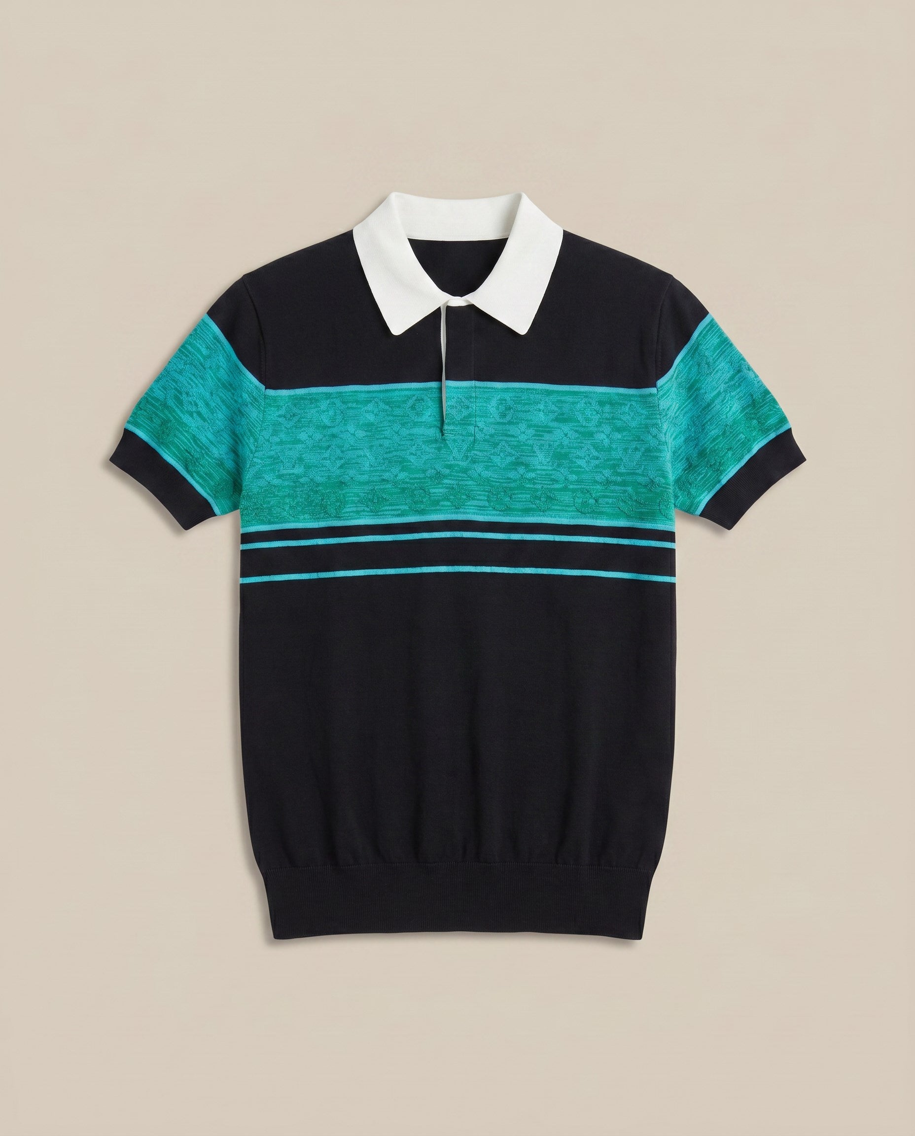 Louis Vuitton Black/Mint Green Polo (back)