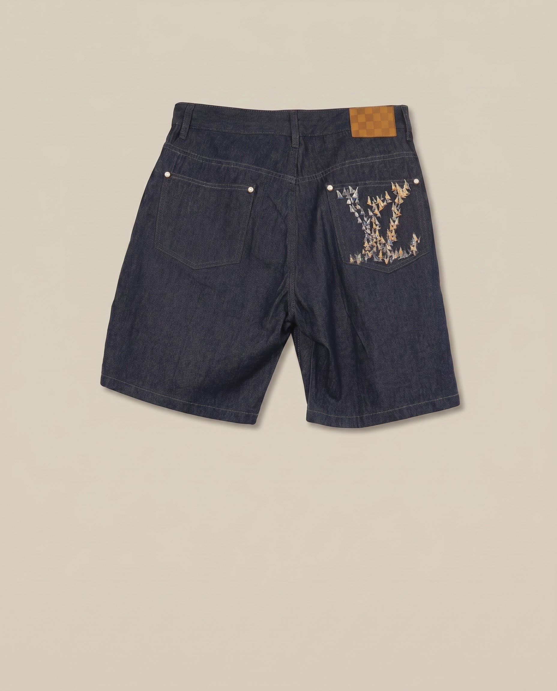 Louis Vuitton Dark Denim Shorts (back)