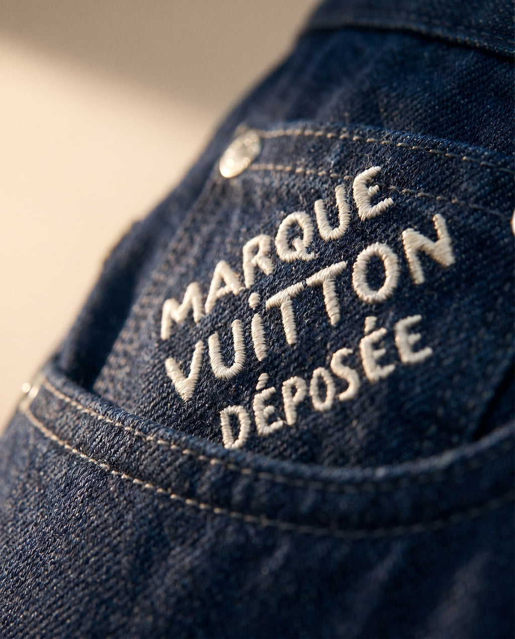 Louis Vuitton Dark Denim Shorts (detail)