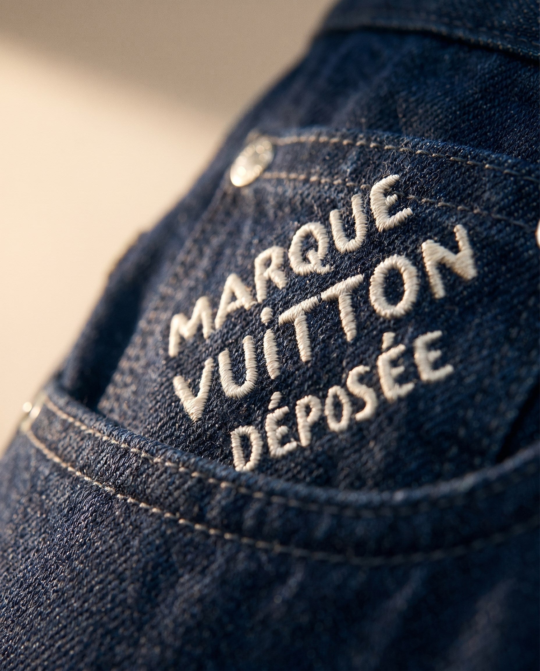 Louis Vuitton Dark Denim Shorts (detail)