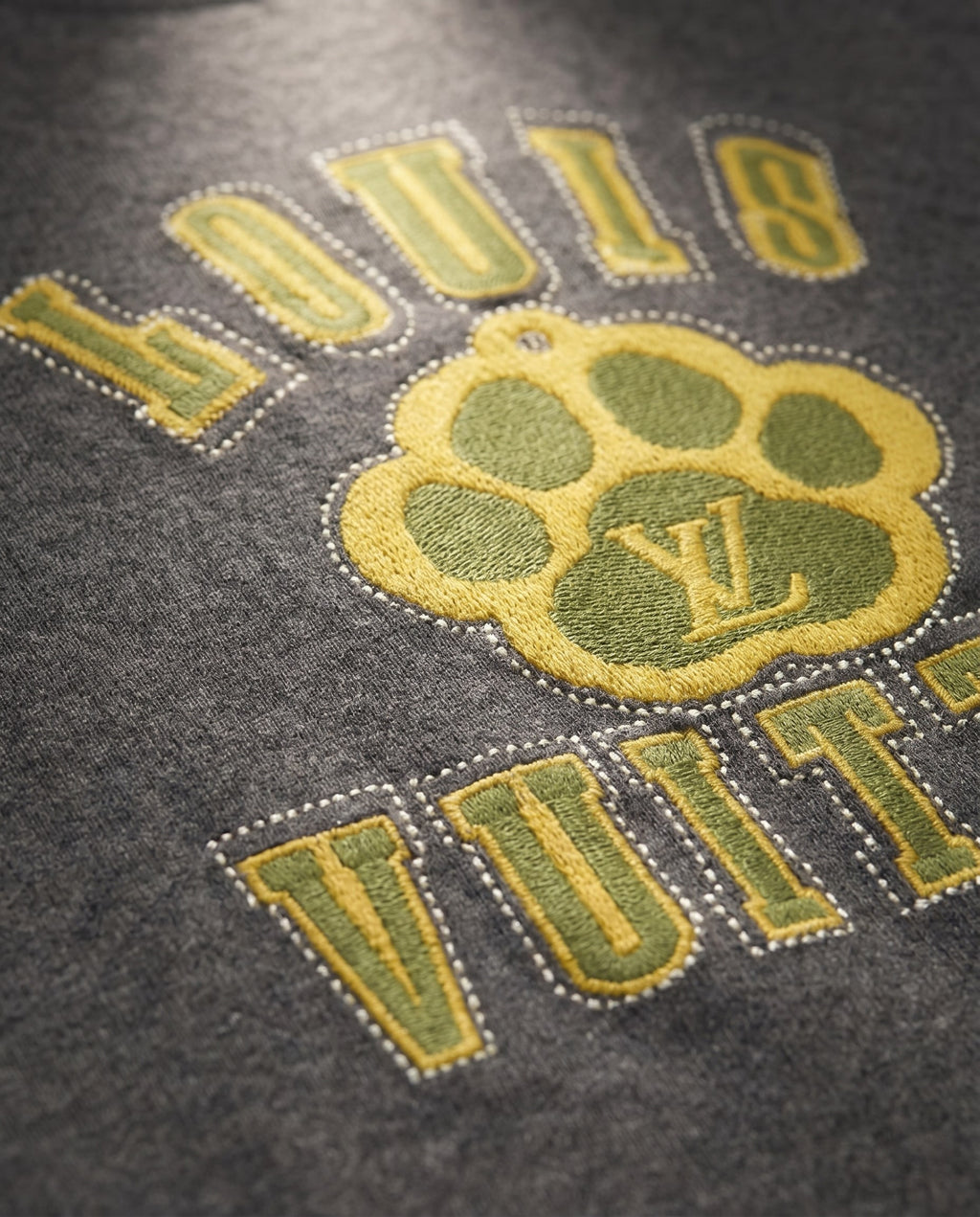 Louis Vuitton Grey Tee (detail)