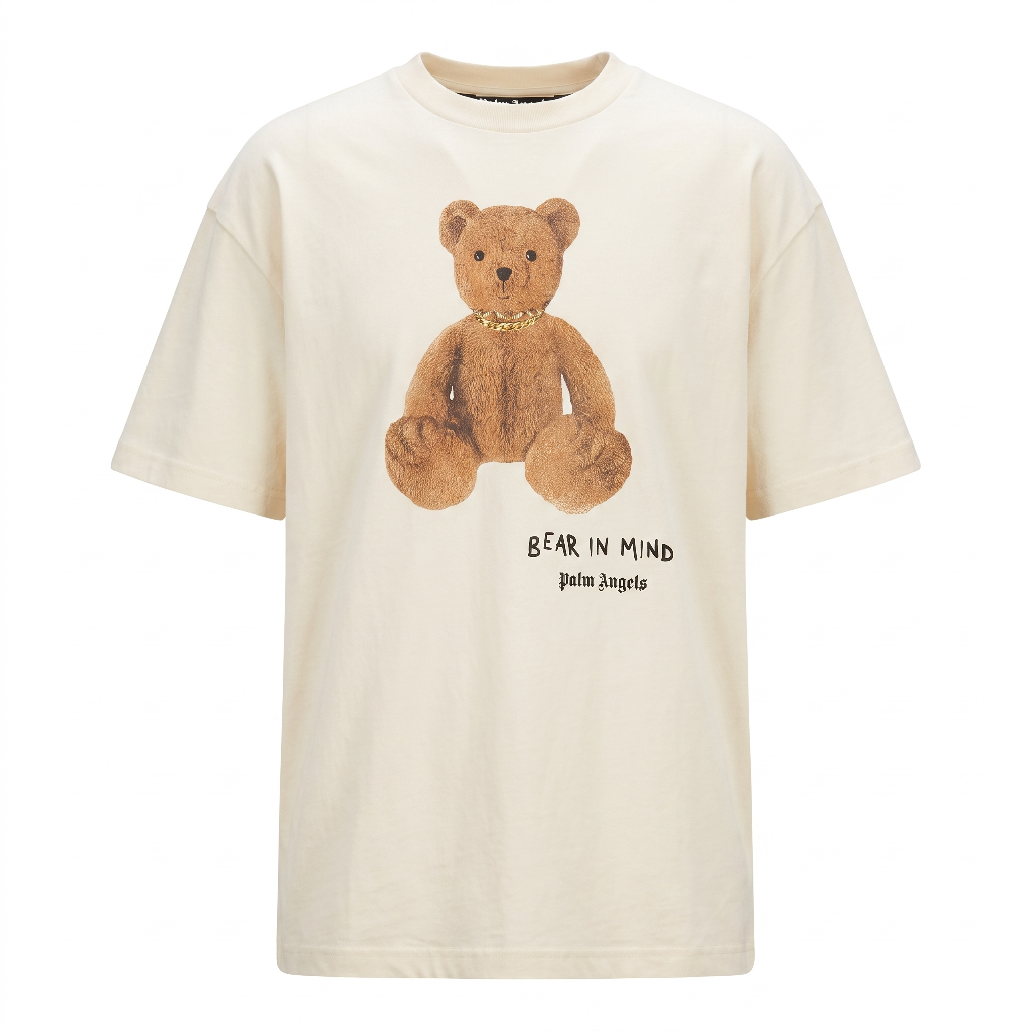 Palm Angels Beige Logo Tee
