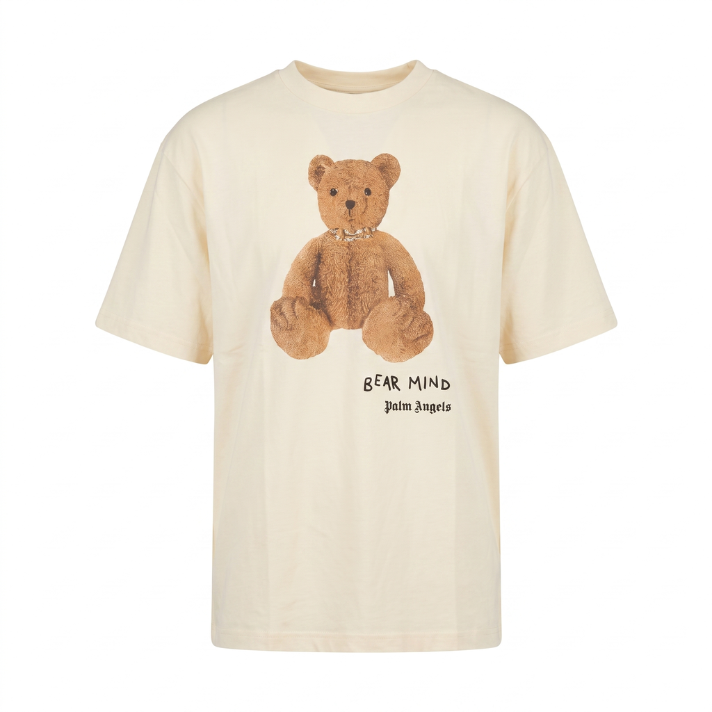 Palm Angels Beige Logo Tee