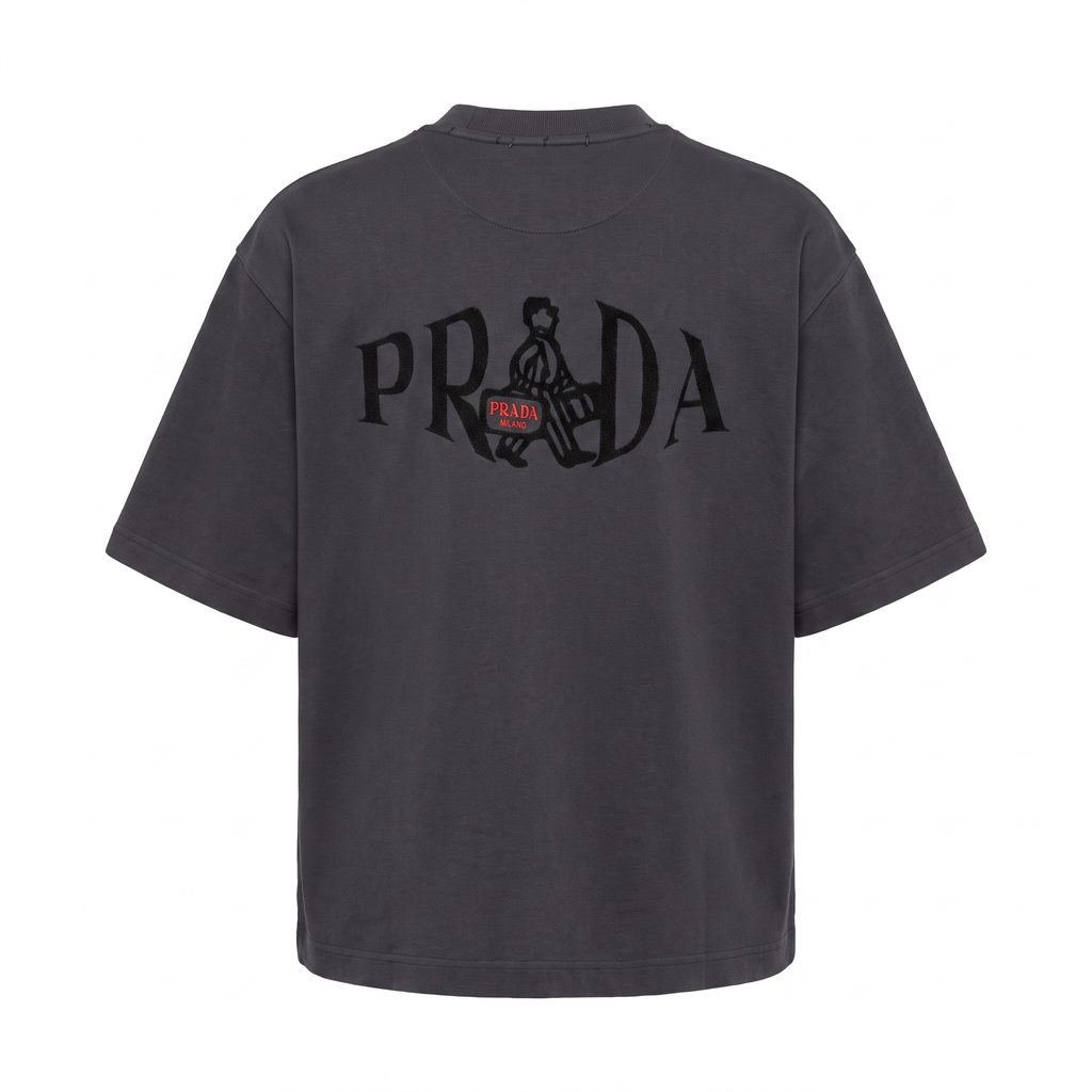 Prada Black Graphic Tee