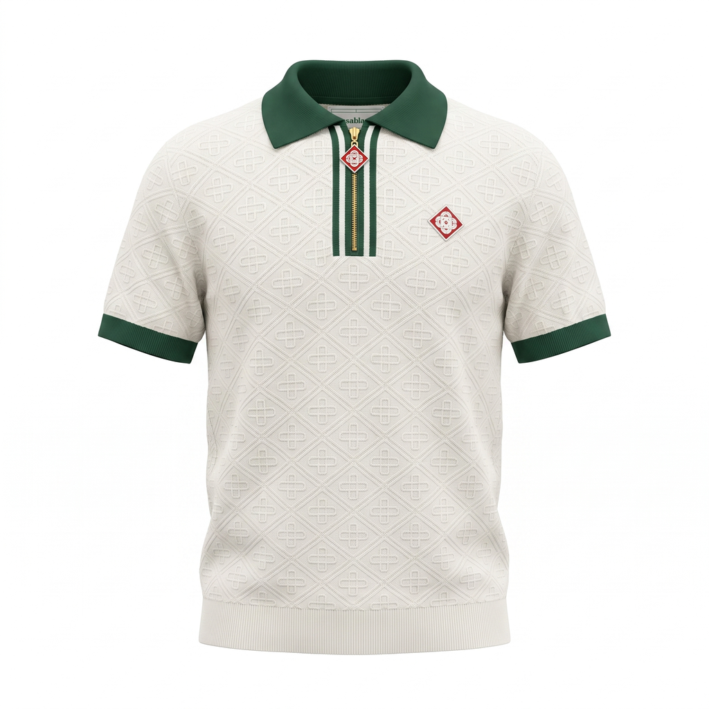 Casablanca White Green Polo