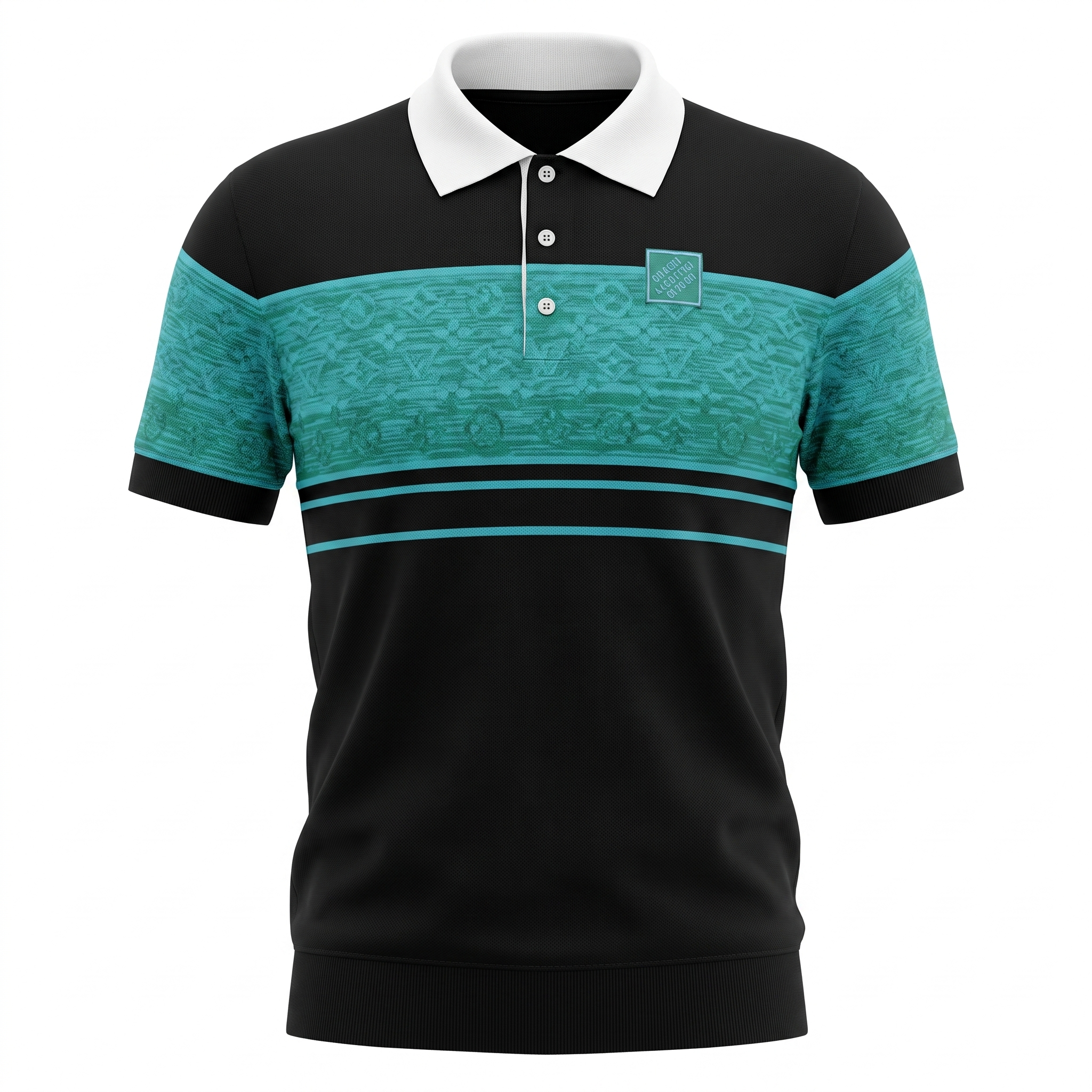 Lv Black Mint Green Polo
