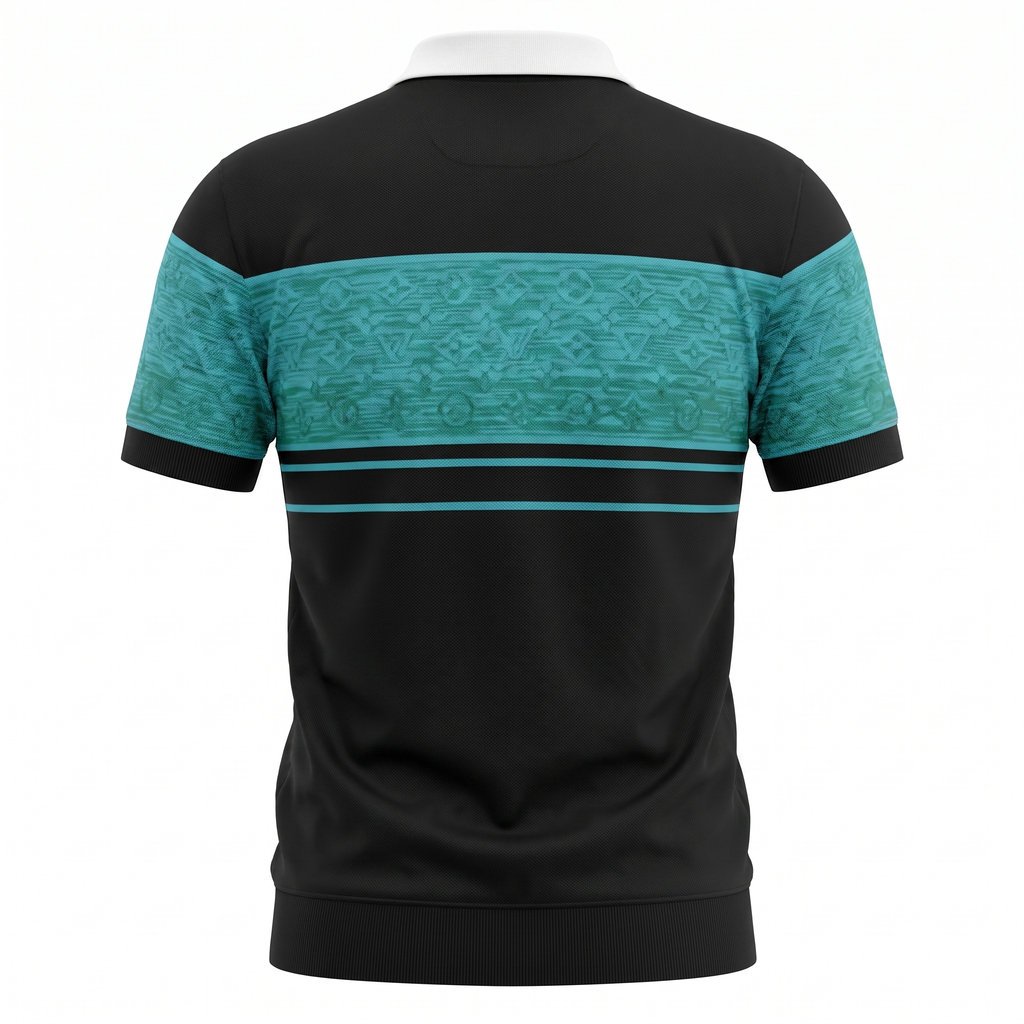 Lv Black Mint Green Polo
