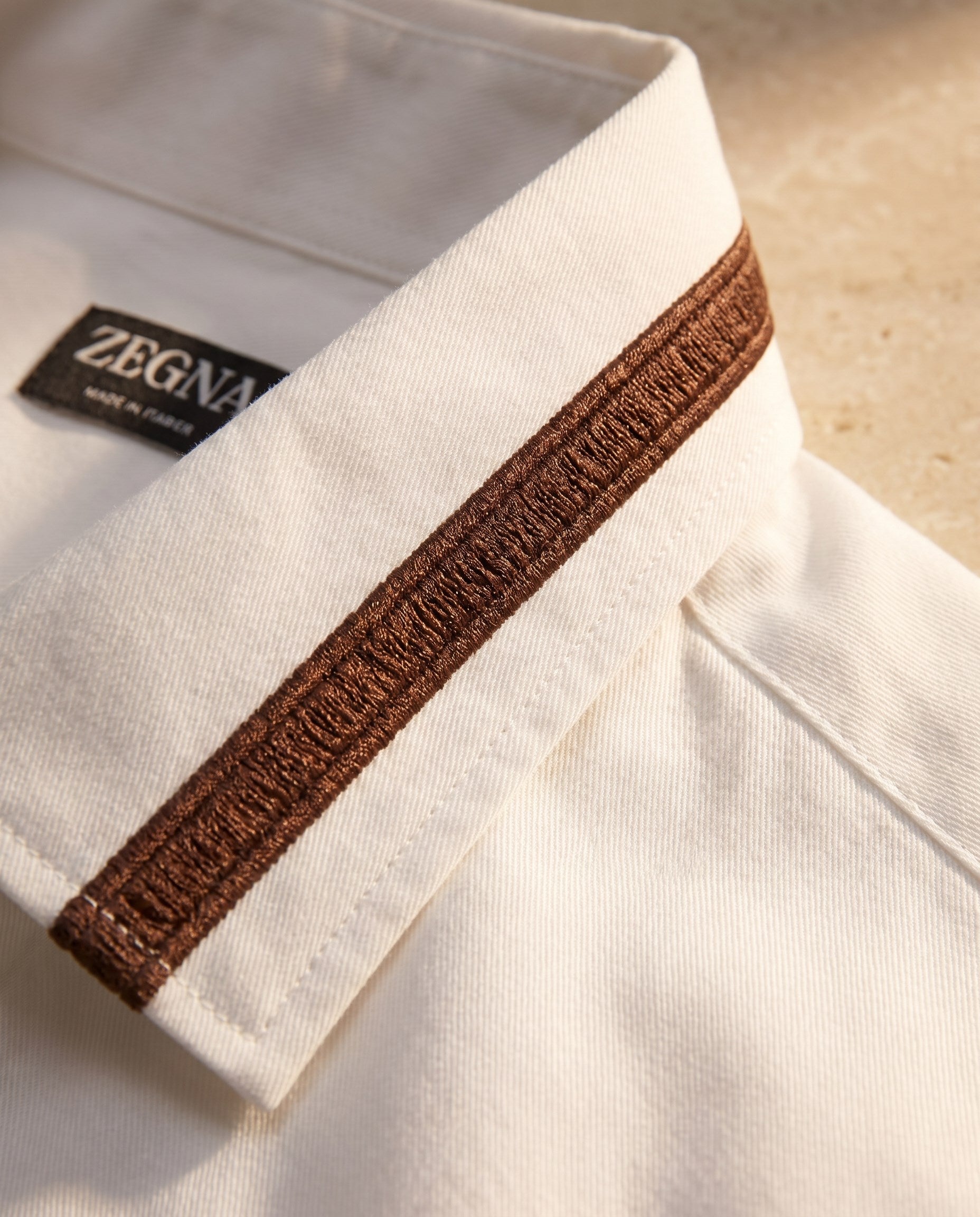 Zegna White Shirt (detail)